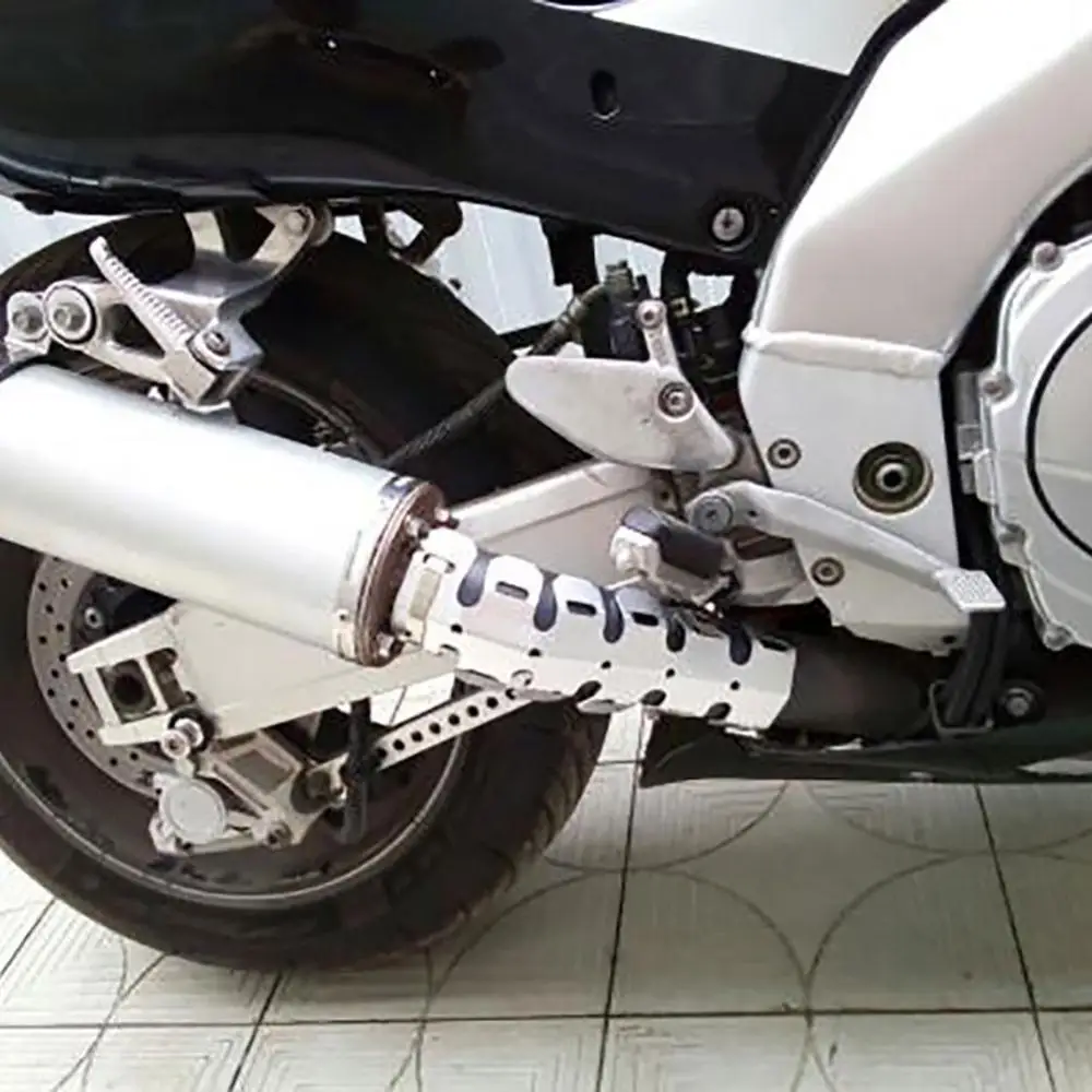 

80% Dropshipping!! Motorcycle Exhaust Muffler Pipe Protector Metal Heat Shield Cover with 3 Clamp
