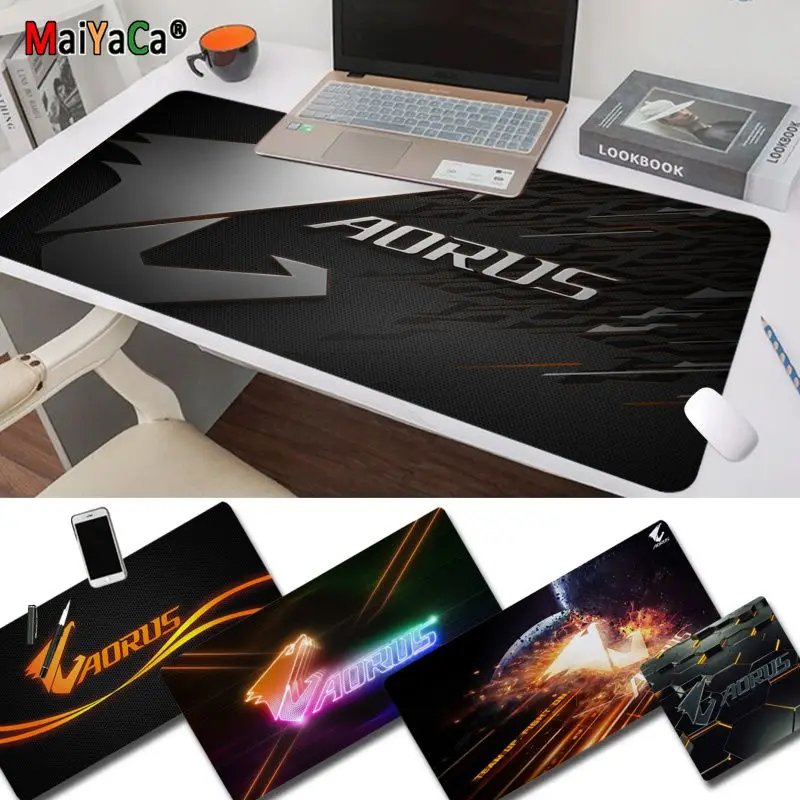 Aorus logo In Stocked Durable Rubber Mouse Mat Pad Size for CSGO Game Player Desktop PC Computer Laptop