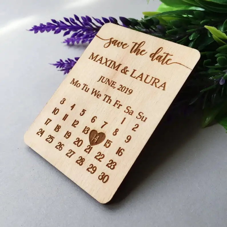 Календарь сохраняет дату свадебные магниты сувениры для невесты жениха