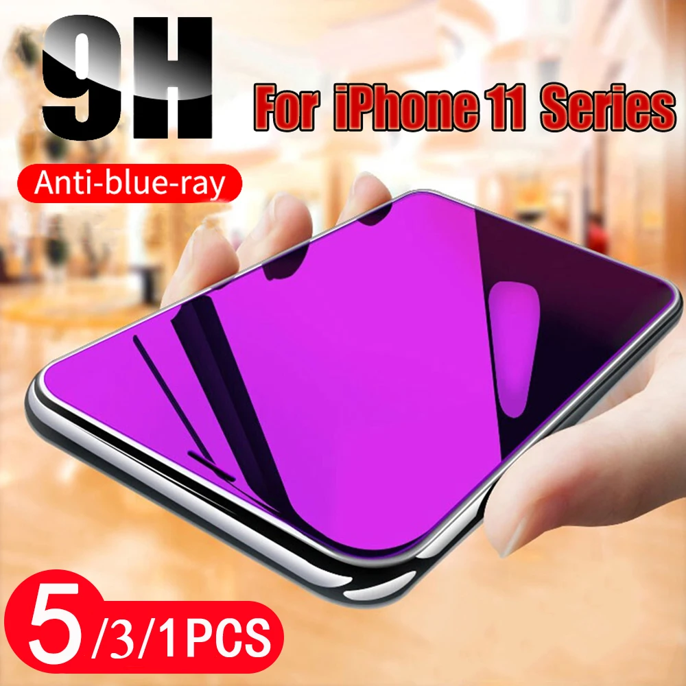 

5/3/1 шт. 9H синий свет для iphone 6 6S 7 8 plus X XR XS 11 pro MAX SE 2020 закаленное стекло Защита для экрана телефона защитная пленка
