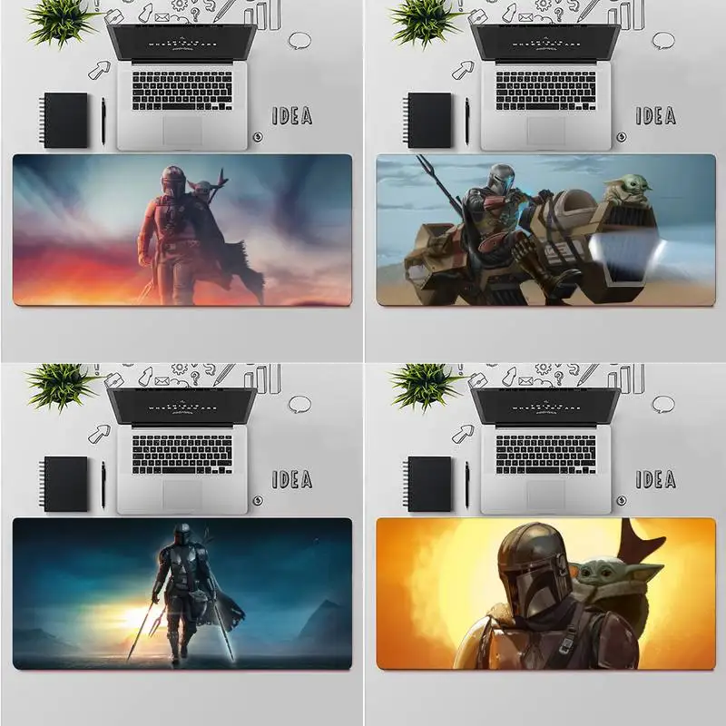 

RUICHI звезды-мандалорианс-Yodas-Wars офисные мыши для геймеров мягкий коврик для мыши Настольный коврик для ПК ноутбука резиновая искусственная к...