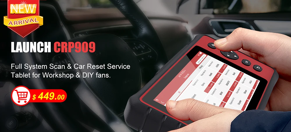 LAUNCH X431 CRP909 профессиональный Авто OBD2 сканер Wifi все системы диагностический инструмент ABS EPB SAS DPF Сброс масла Автомобильный сканер