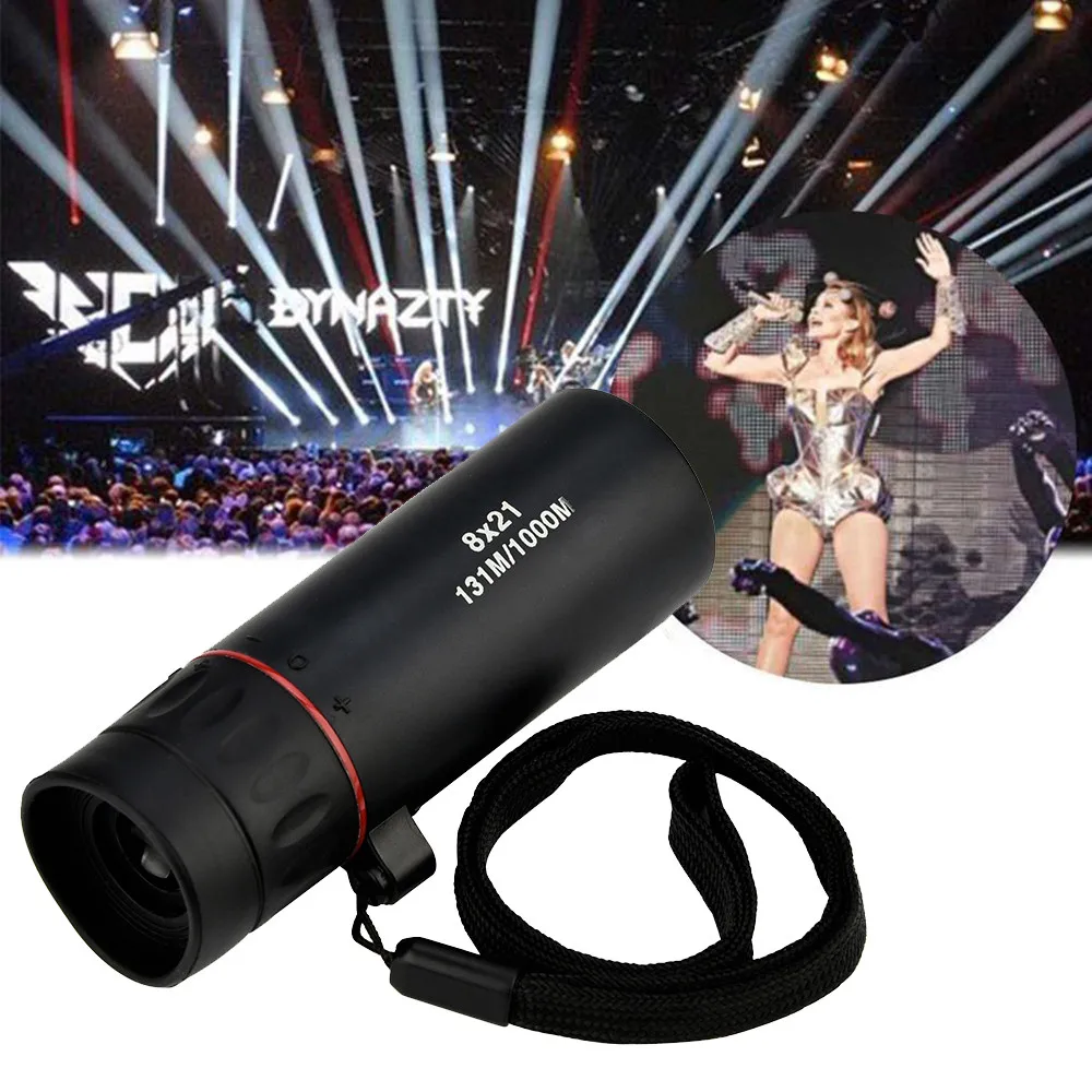 Монокулярный телескоп высокой мощности 8X21 портативный HD оптический BAK4 с ночным