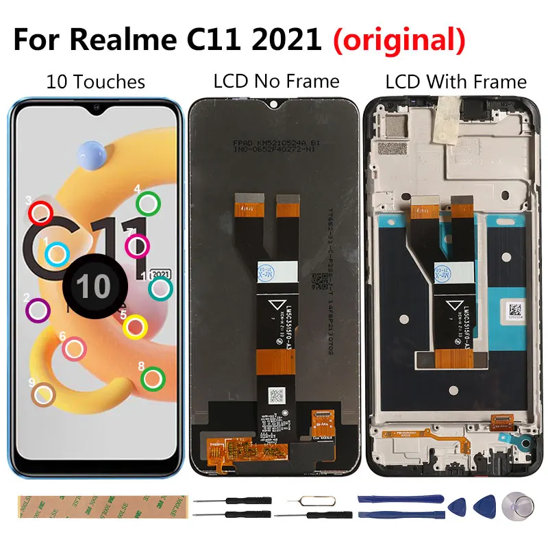 Pantalla LCD Original para Realme C11 2021, pantalla de repuesto de 10 toques para Realme C11, RMX3231, 6,52 pulgadas-1