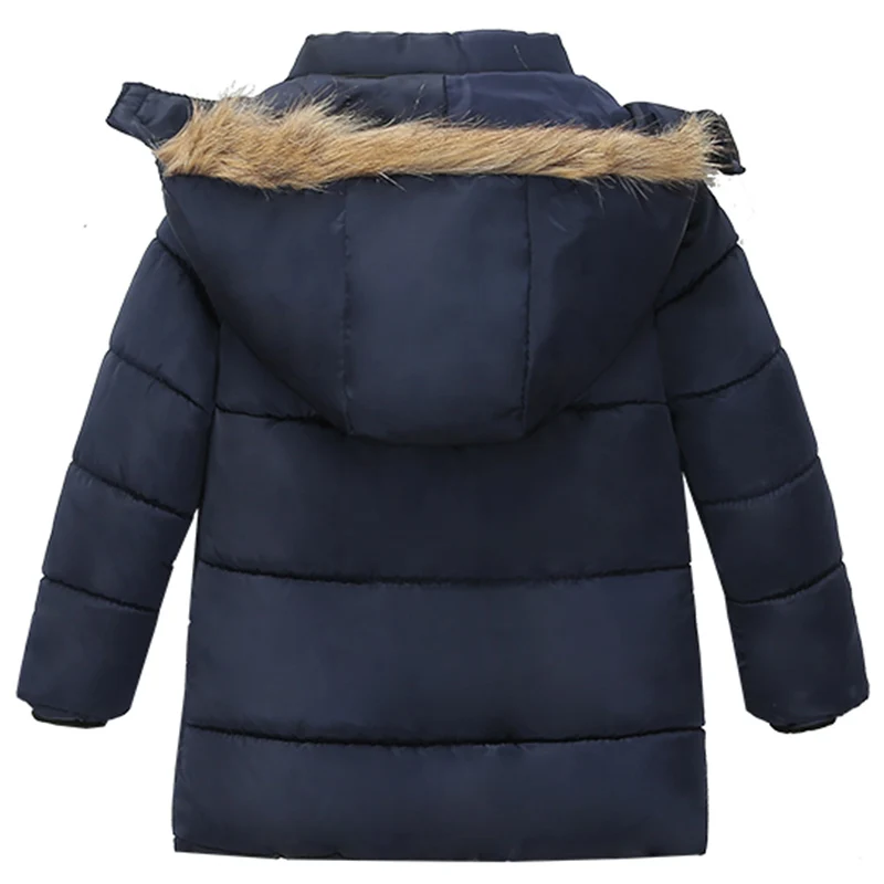 Зимнее простое Модное детское пальто плотное теплое для маленьких мальчиков 1 5