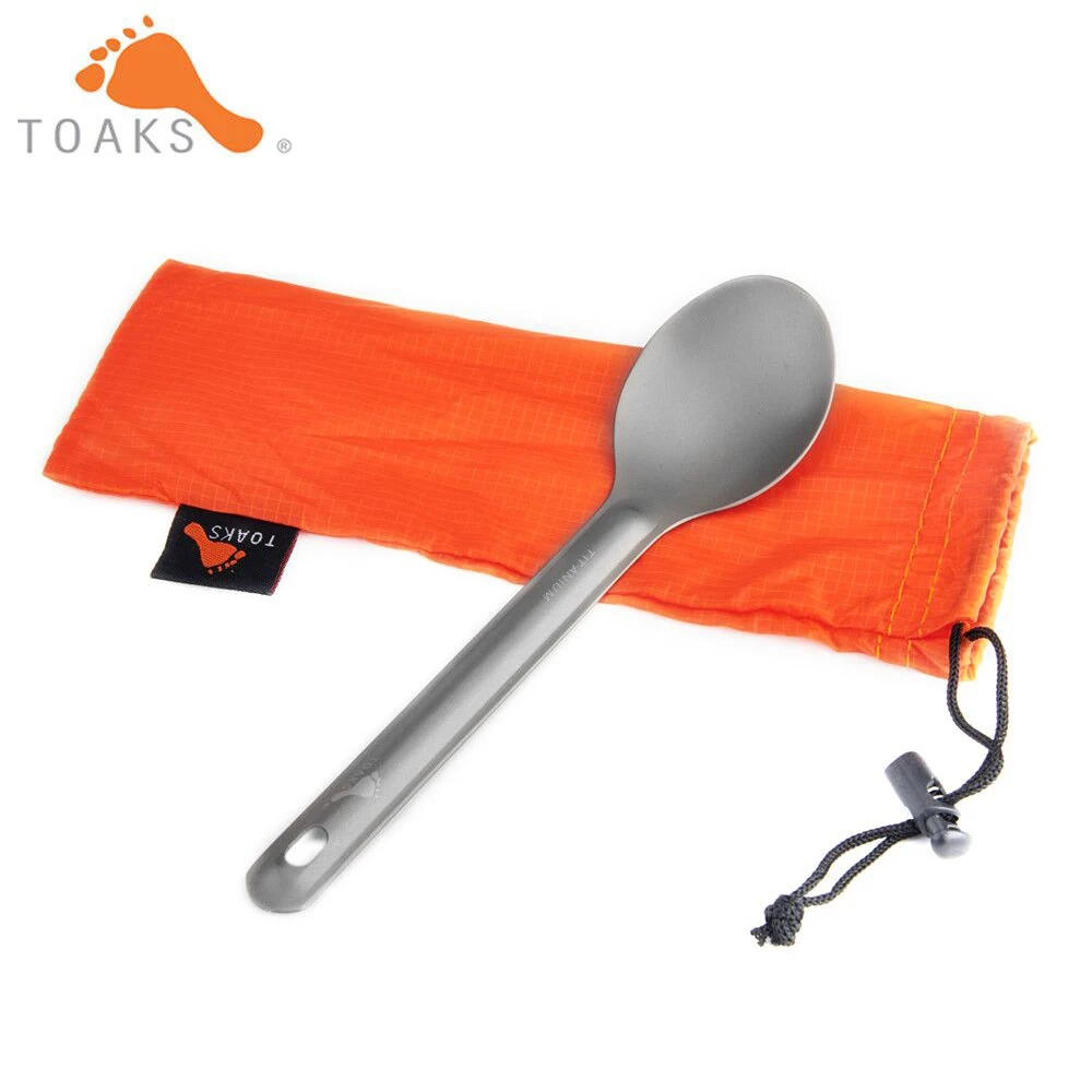 TOAKS Титановая Ложка наружная альпинистская и Бытовая Посуда двойного назначения