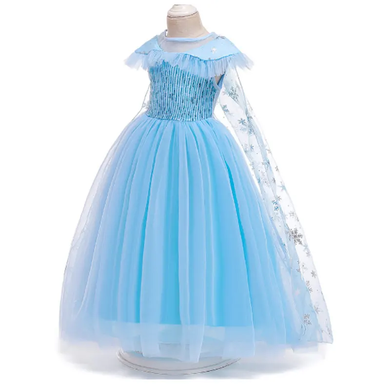 2020 платье принцессы Эльзы для девочек детские платья костюмы Хэллоуина дня