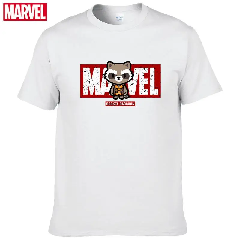 Футболка мужская с принтом стражи Галактики ракеты енота короткий рукав летняя