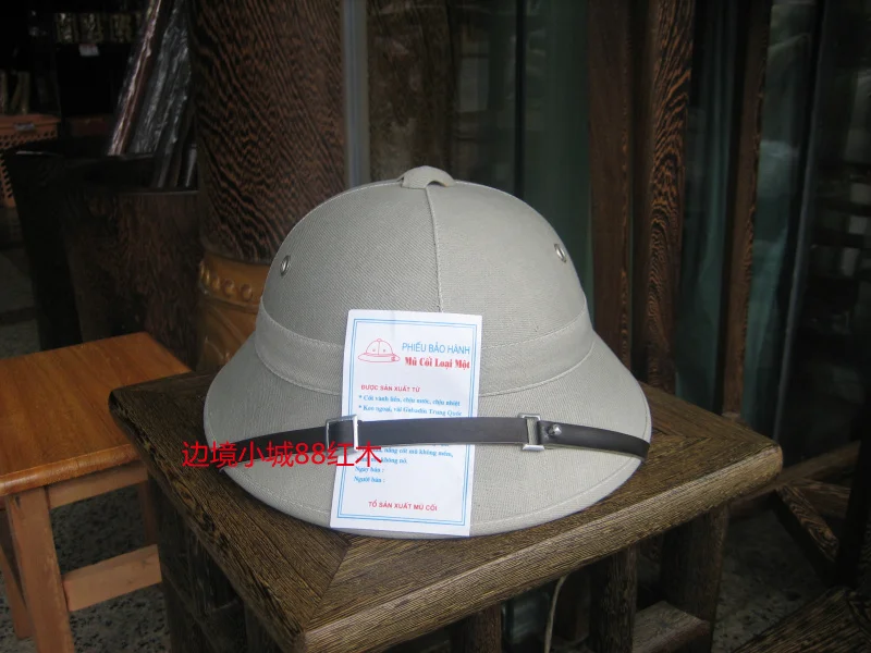 Вьетнамская Военная армейская Кепка NVA VIETCONG VC PITH HELMET зеленая и серая | Аксессуары