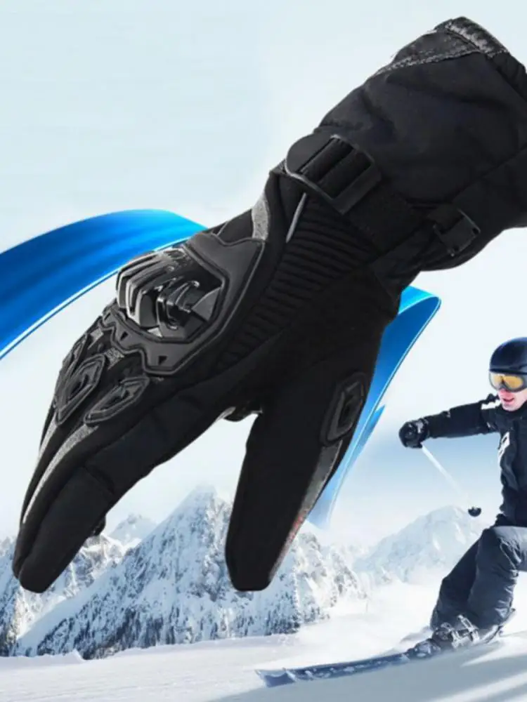 

Winter New Men And Women Motorcycle Windproof Touch Screen Waterproof And Warm Four Seasons Riding Motorcycle Long Gloves
