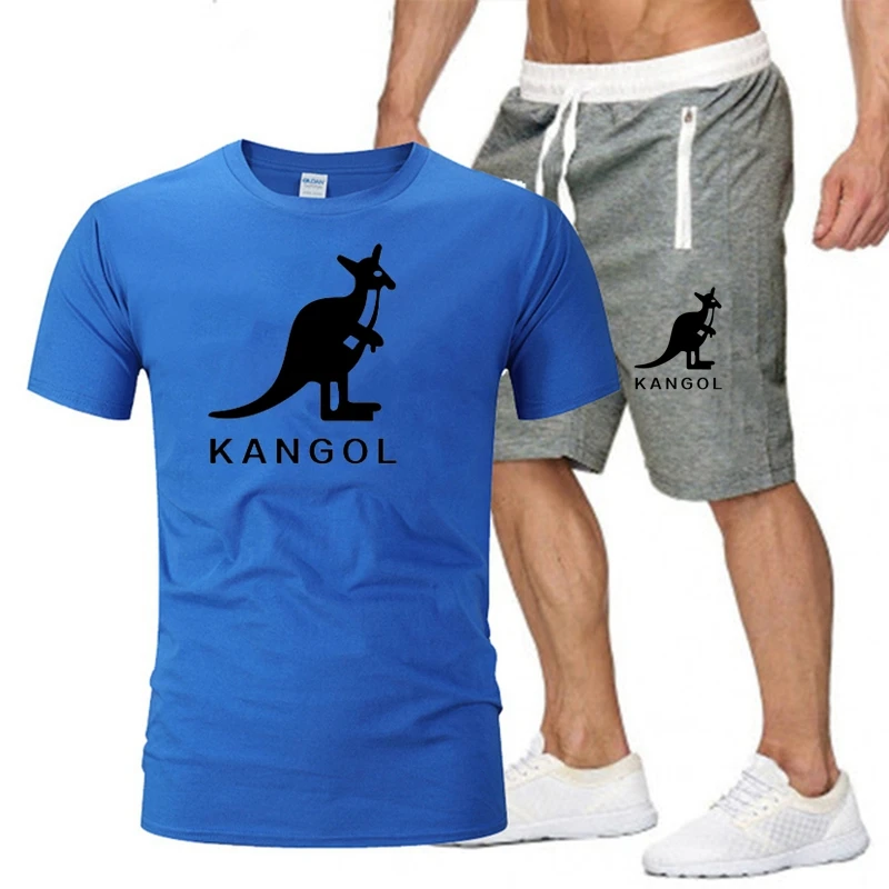 

Summe Men's KANGOL Sportswear Shorts Set Short Sleeve Breathable T-Shirt And Shorts Casual Wear Men's Basketball Training Suit