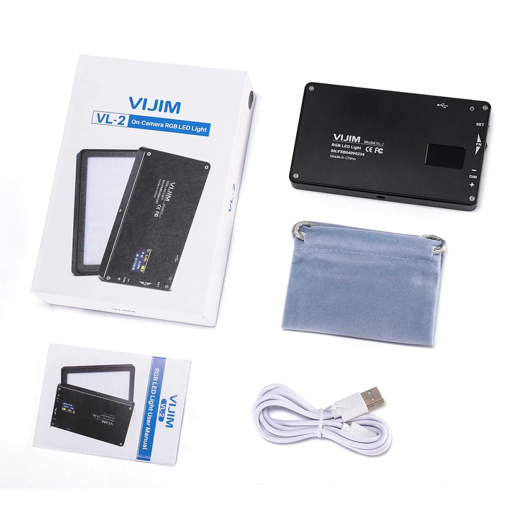 VIJIM VL 2 Vlogger карманная Светодиодная панель видео свет 3200 mAh батарея 2500 K 8500
