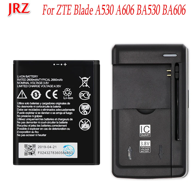 1 шт. Батарея + зарядки Li3826T43P4h705949 для ZTE лезвие A530 A606 BA530 BA606 батареей мобильный