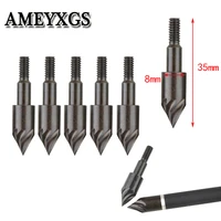 20pcs archery 8mmtarget field points carbon steel black archery arrowhead hunting shooting bow and arrow accessories