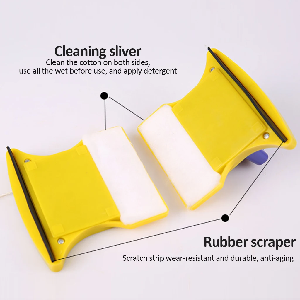 Щетка скребок для мытья окон Магнитная щетка двухсторонний стеклоочиститель