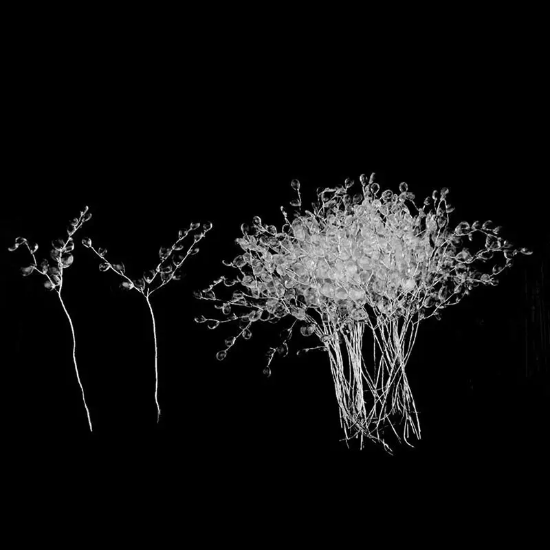 

50 Stems 16cm Artificial Bouquet Acrylic Bead Drops Spray For Wedding DIY Craft (White/Purple/Blue/Pink/Red)