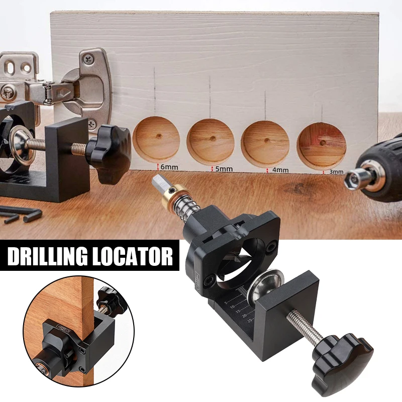 

Handle 35mm Aluminum Alloy Hinge Positioner Adjustable Hinge Jig Kit Template Guide Tools for Face Frame Cabinet Door Hinges