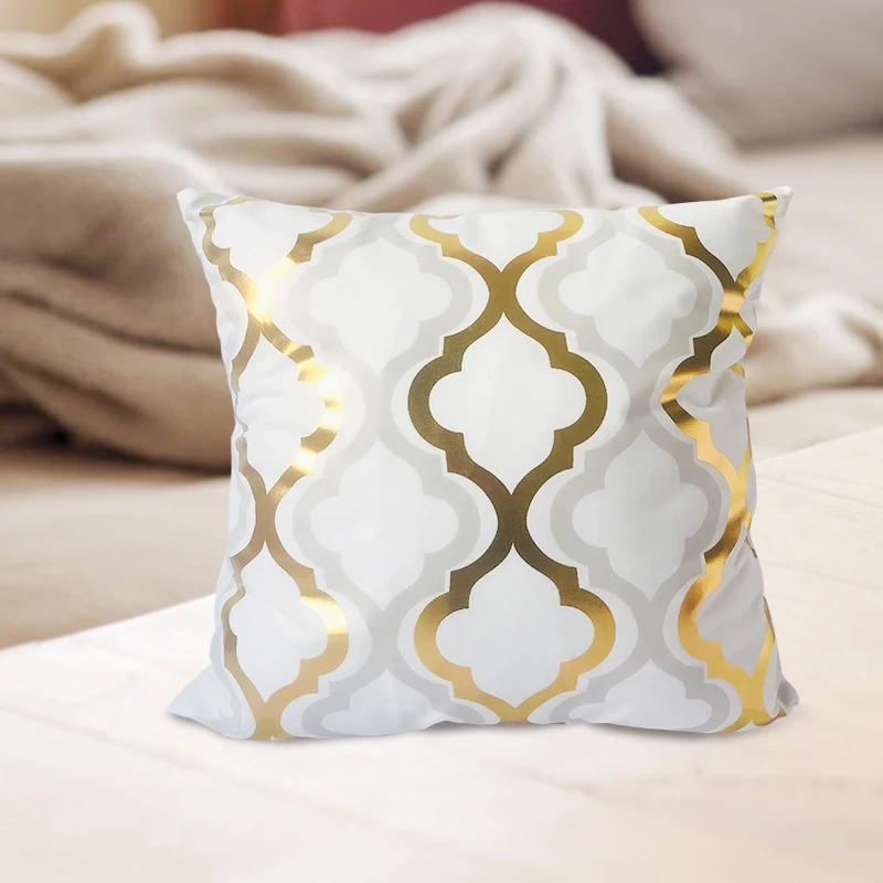 Геометрическая бронзовая Подушка Чехол ананас домашнее украшение наволочки