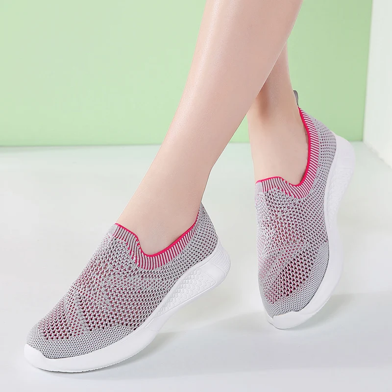 Женские вулканизированные сетчатые дышащие кроссовки женская обувь на плоской