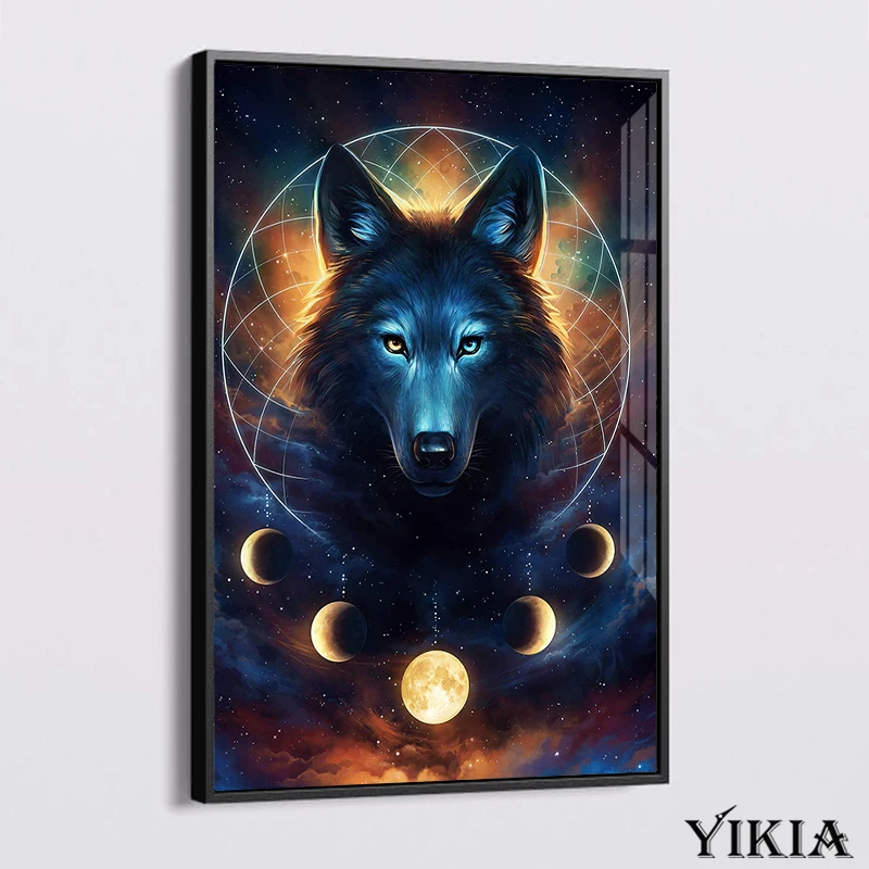Плакат со львом светильник в виде совы оленя Тигр Wall Art Абстрактная живопись на