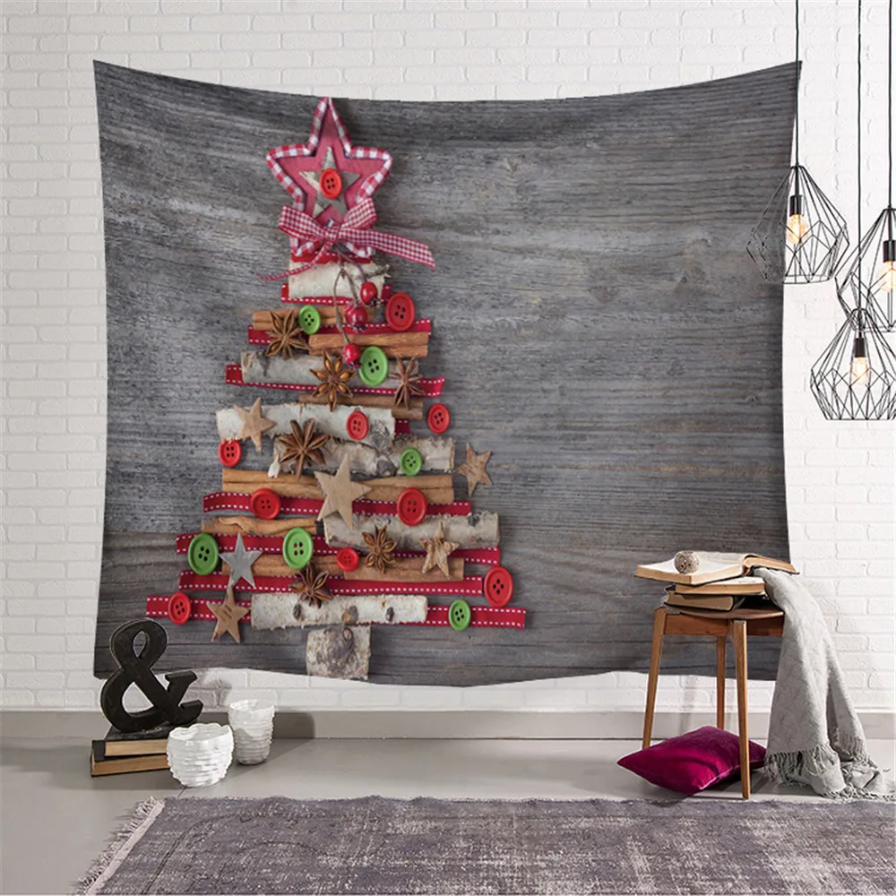 

Christmas Tapestry Decor Living Room Cartoon Festival Tapestry Wall Hanging Decorative Balcony Polyeater Tapestry Tapiz