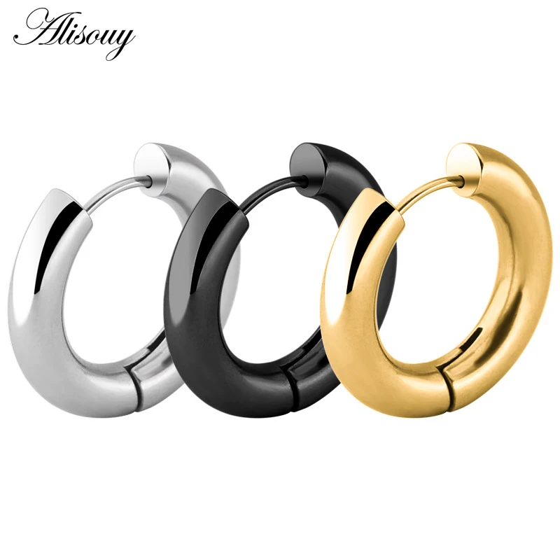 Маленькие серьги-кольца Alisouy из нержавеющей стали для мужчин и женщин 1 пара |