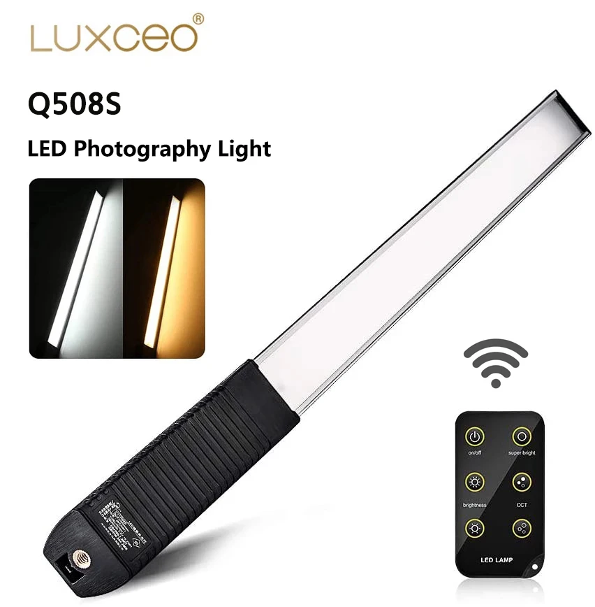 

Q508S LED Video Wand Light Tube Dual Color 3000K/5750K 1000LM 6-Levels Photo Lighting Lamp Fill Light For Studio Photography