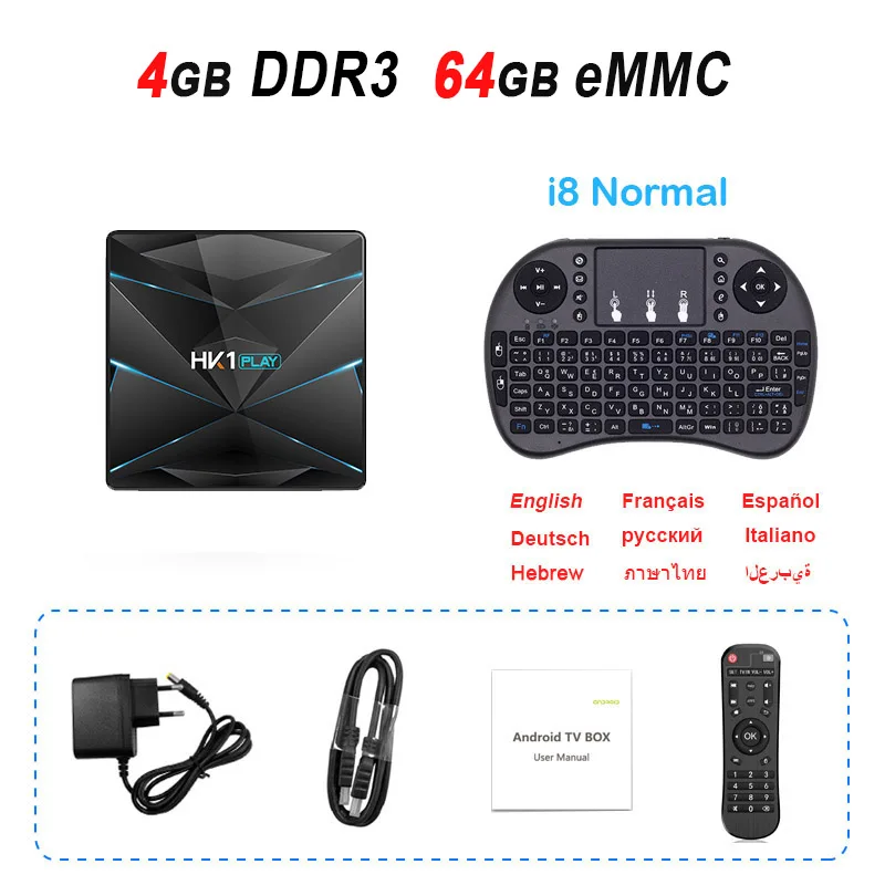 4GB 64GB i8normal Android 9,0 tv Box HK1 Play Amlogic S905X2 Четырехъядерный 4 ГБ 32 ГБ 64 Гб 128 ГБ медиаплеер 4K HD телеприставка HK1play Smart tv box - Цвет: 4GB 64GB i8normal