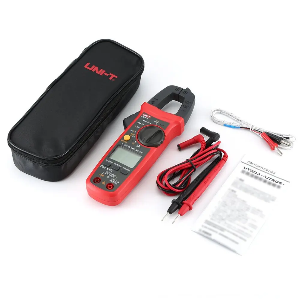 

UNI-T UT204+ Digital AC DC Current Clamp Meter Multimeter True RMS 400-600A Auto Range Voltmeter Resistance Test