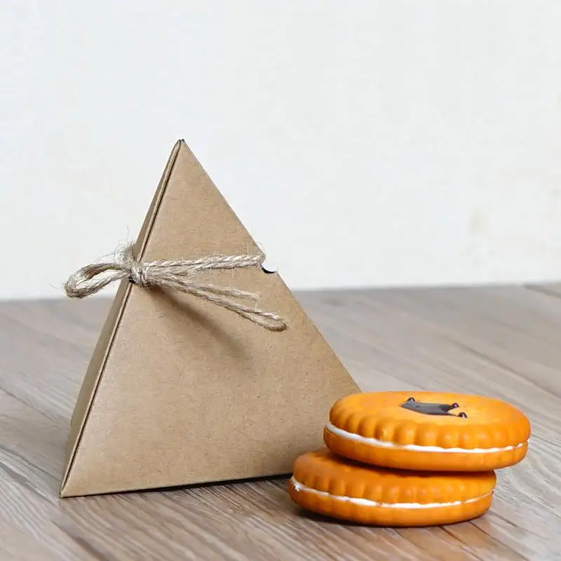 

50pcs/lot-12.8*12.8*12.8cm Creative kraft paper box Gift box Cookies Candy box DIY Party Wedding supplies