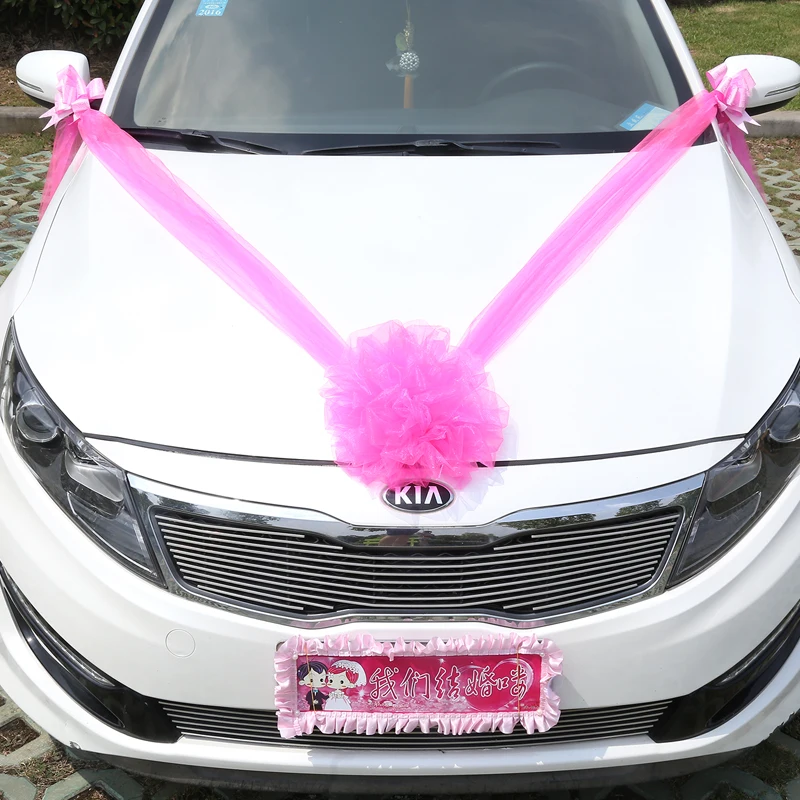 Свадебные автомобильные декоративные цветы шелковые искусственные тюли с