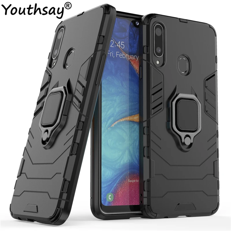 

For Samsung Galaxy A20s Case Magnetic Finger Ring Anti-knock Case For Samsung Galaxy A20s Cover For Samsung A20s Case Youthsay