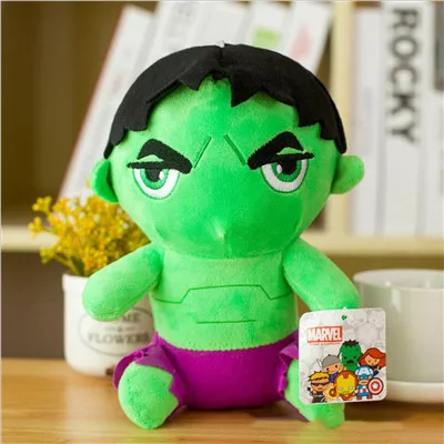 25cm The Avengers 4 Plush Toys Iron Man Deadpool Thanos Spiderman Stuffed Plush Toys Super Hero Doll Soft Toy - Цвет: Коричневый