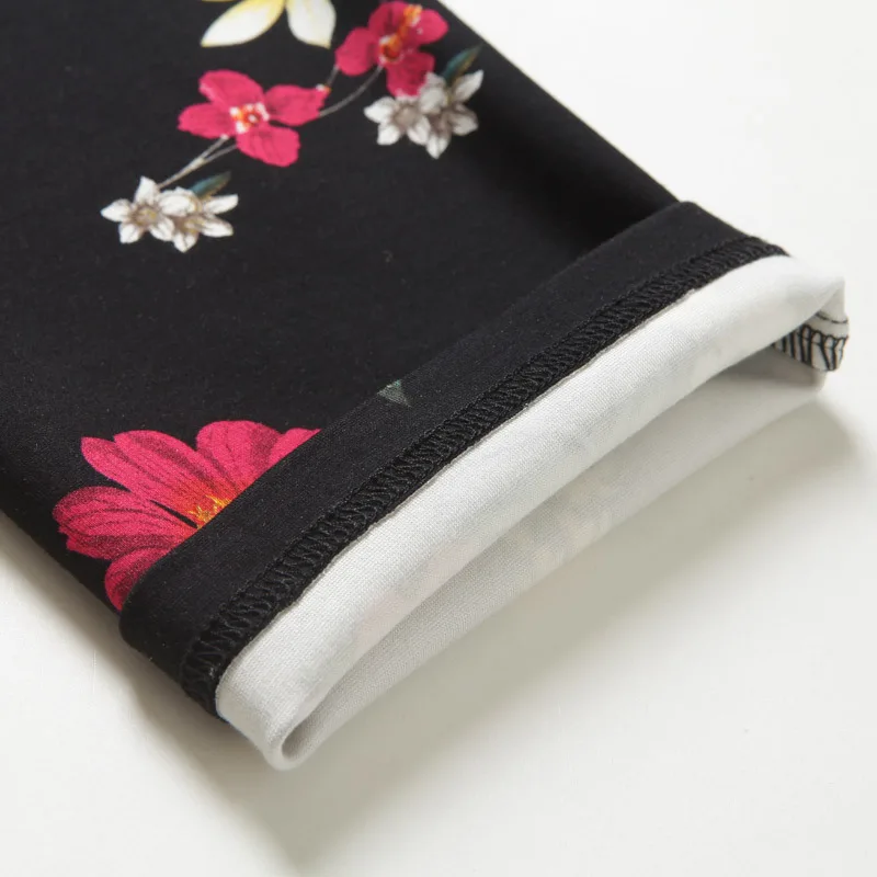 Женские узкие брюки с принтом размера плюс в европейском и американском стиле