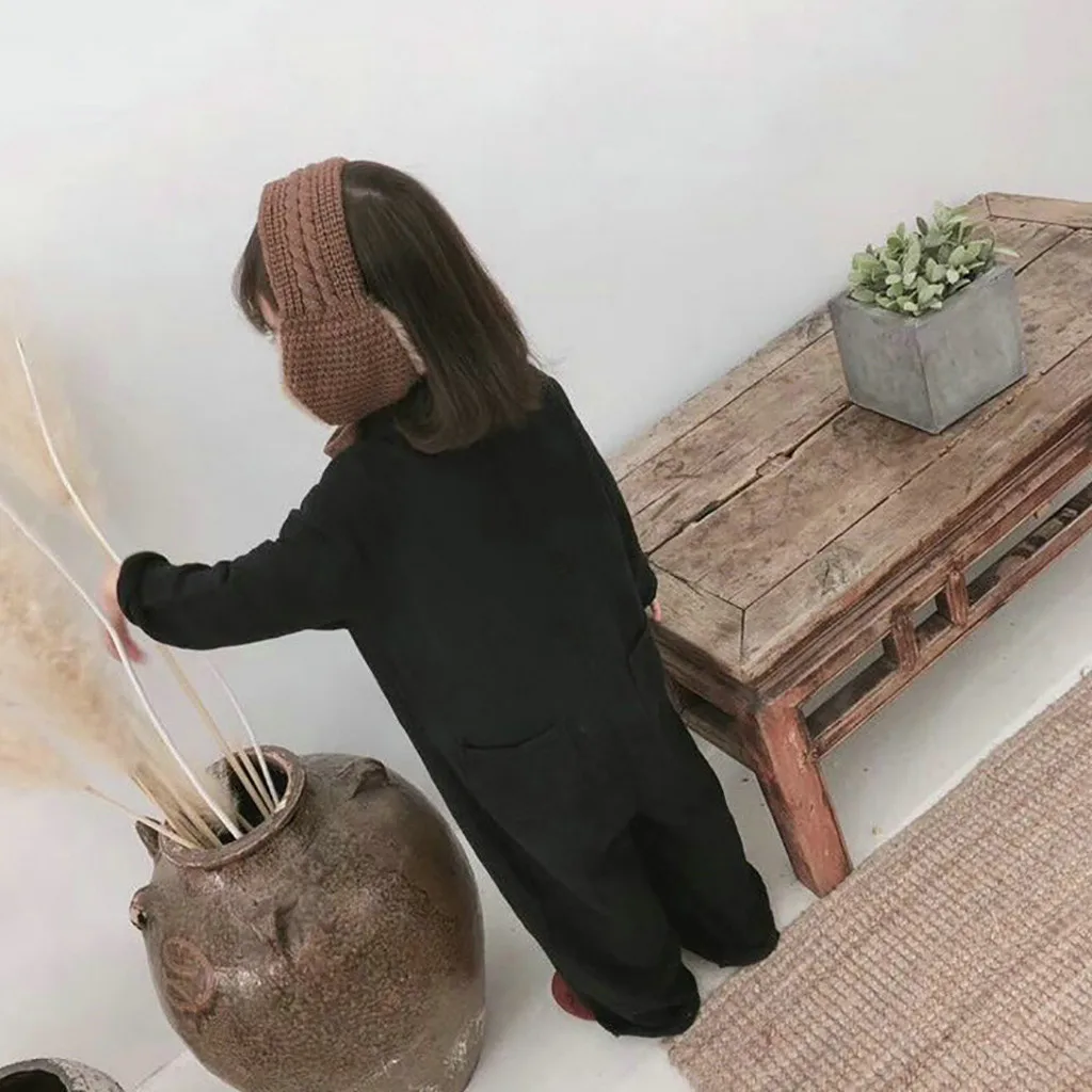 2 в 1 детский шарф шапка зима-осень теплая повязка плюшевые наушники вязаные