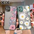 Модный чехол для iPhone 11 с цветами для iPhone 12 Pro Max SE 2020 7 8 Plus X XS Max XR, мягкий бампер, прозрачная матовая задняя крышка из поликарбоната