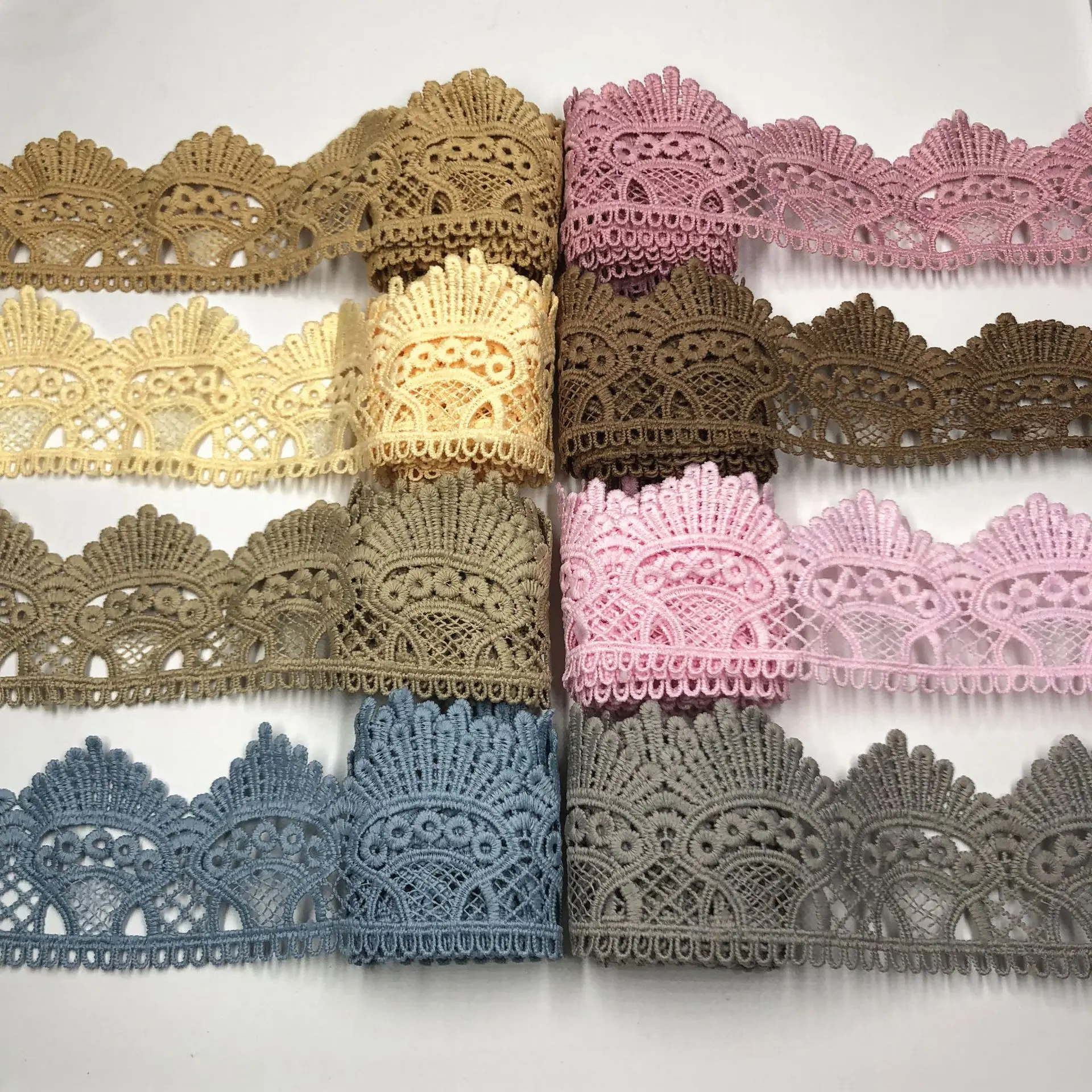 

7 ярдов/партия, Цветочная вышитая кружевная ткань