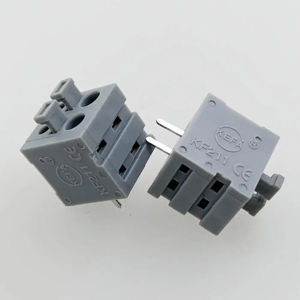 KF211V 5,0 2P~ 12P PCB Пружинные клеммные блоки DG211V 5,0 мм 2PIN~ 12PIN Феникс контакт DEGSON KEFA