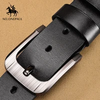 no onepaul genuine leather men belts fashion business belts for male luxury designer belts men cowskin jeans buckle blets