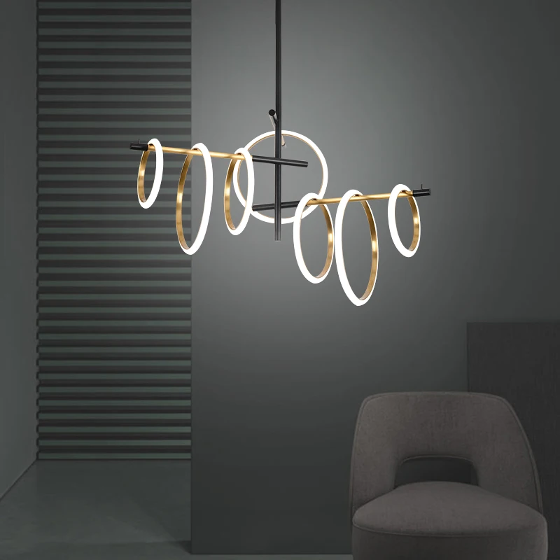 

LED Postmodern Iron Acryl aluminum Designer Chandelier Lighting LED Lamp LED Light For Dinning Room Foyer