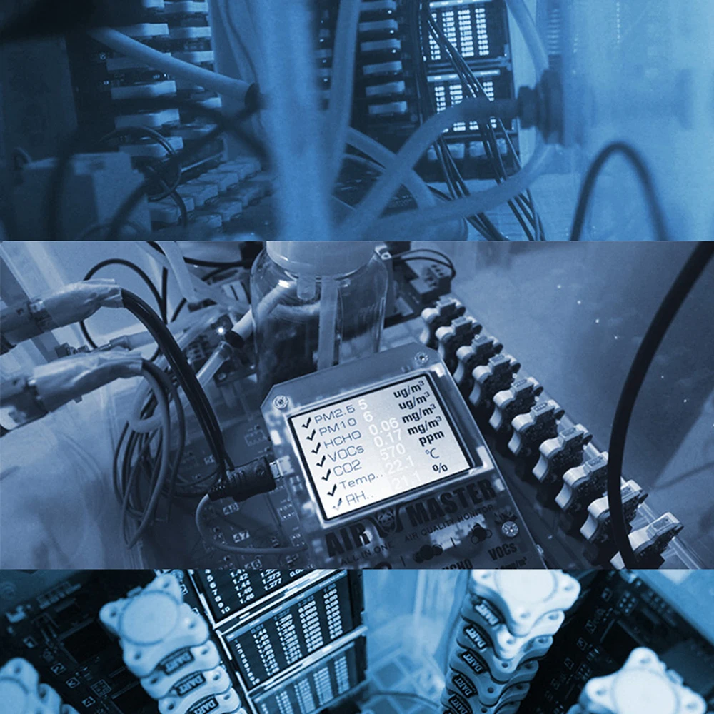 

7 in 1 PM2.5 PM10 TVOC HCHO Gas Detector Formaldehyde Analyzer CO2 Air Quality Monitor Sensor Home Temperature Tester