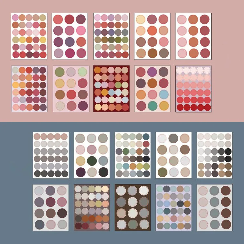 

MINKYS New Arrival 10PCS/Pack Colored Dot DIY Scrapbooking Sticker Journal Label Stickers Kawaii Stickers Planner Stationery