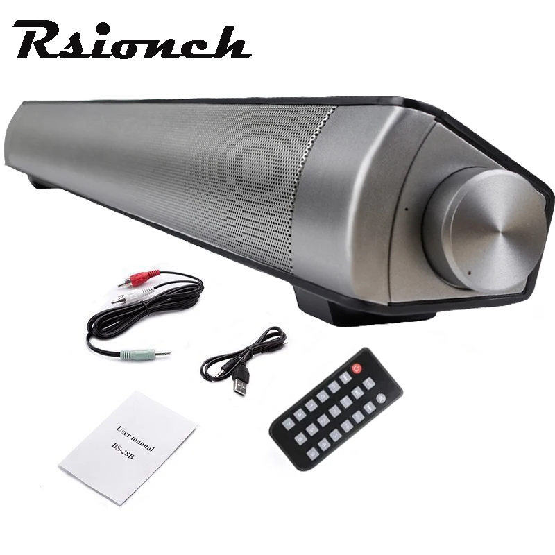 

Звуковая система Rsionch для домашнего кинотеатра, Bluetooth саундбар, стерео динамик, беспроводная акустическая панель для телевизора, ПК, AUX