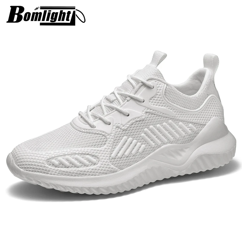 Кроссовки мужские дышащие в полоску на толстой подошве Размеры 35-48 |