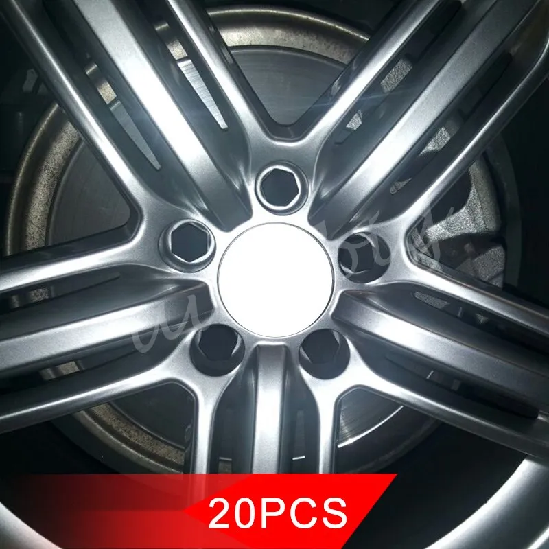 Черные Стильные автомобильные аксессуары колпачки для болтов и колесных шин