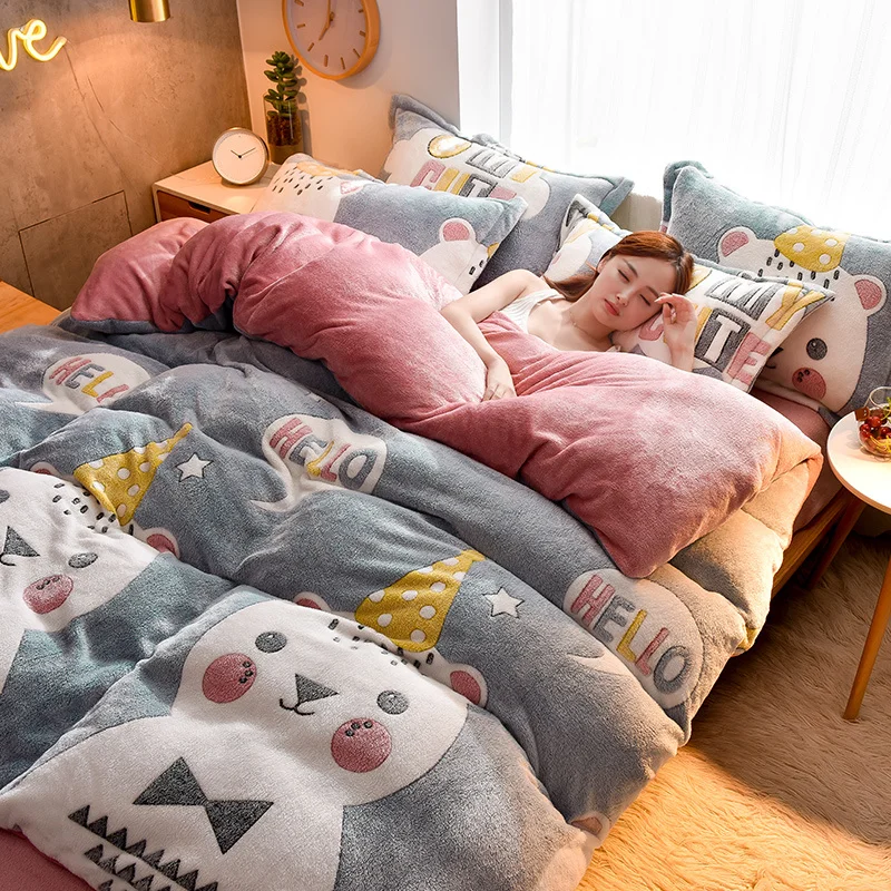 

Зимнее фланелевое одеяло, 1 шт., мягкое теплое Флисовое одеяло кораллового цвета, сохраняющее Тепло одеяло для кровати, пододеяльники 220x240, с...