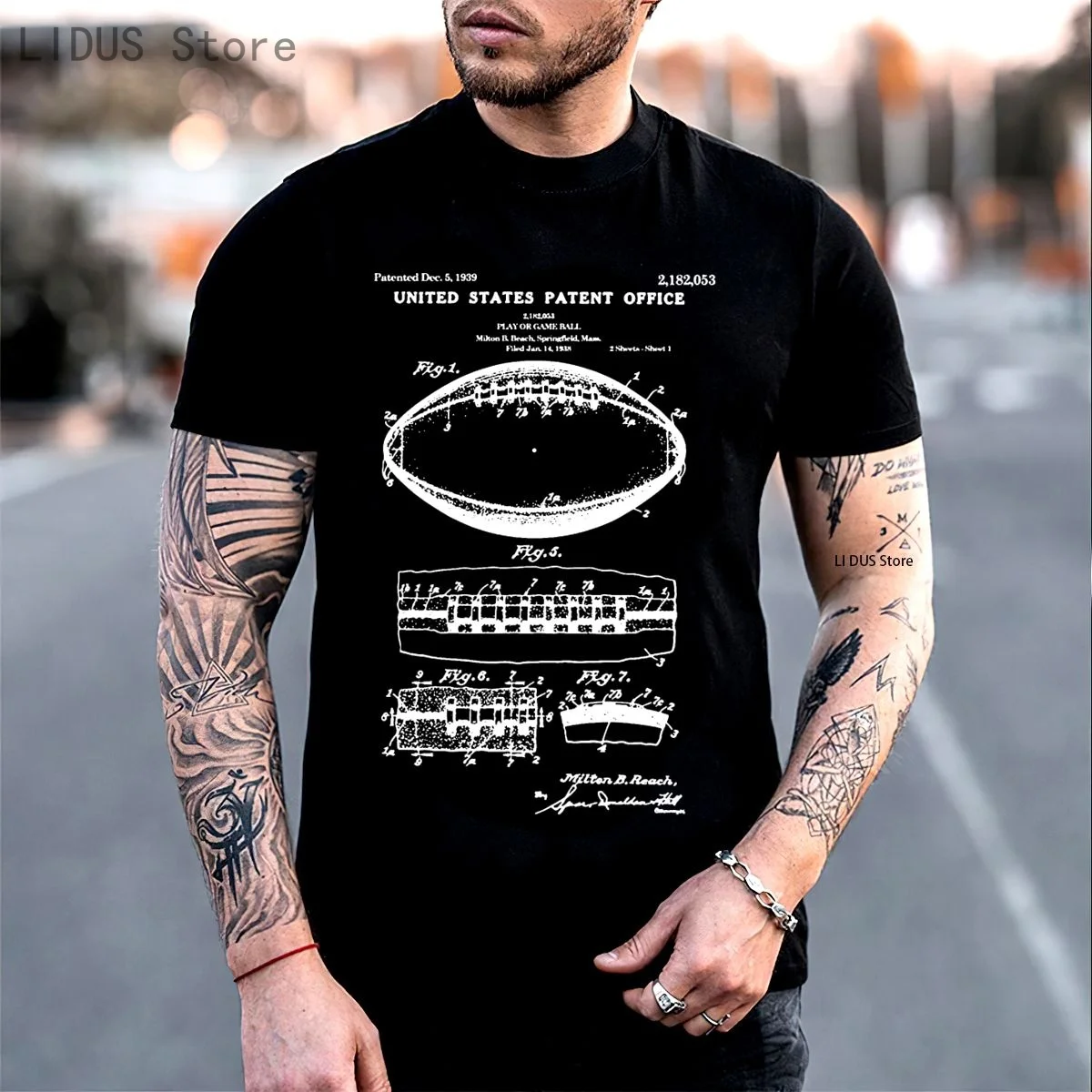 

Лакированная футболка для футбола Sportsy Fan из свиной кожи Fantasy History Men & rsquo; Интересная Одежда для взрослых