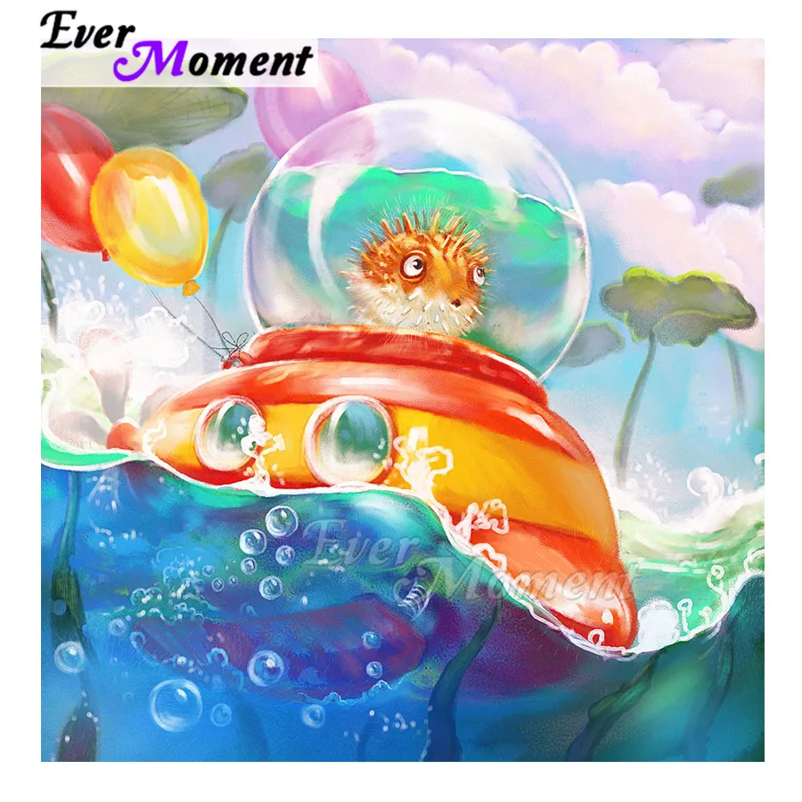 Ever Moment алмазная живопись Корабль воздушный шар вода полная квадратная дрель