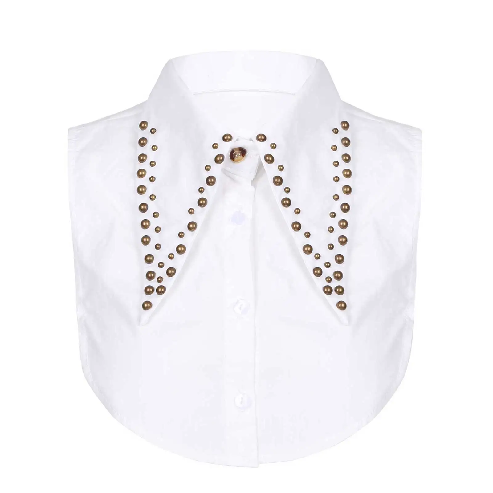 

Women Detachable Lapel Shirt Fake Collar DIY Blouse Neck Cover Removable Mock Dickey Half Shirt False Collar Fashion Faux Collar