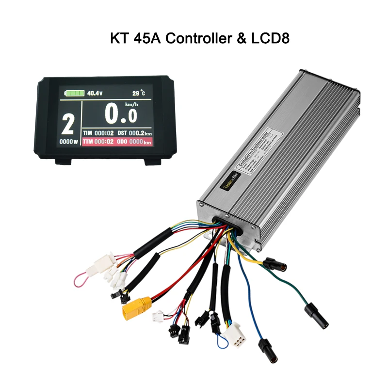 Pasion контроллер электровелосипеда 48 В бесщеточный 18 Mosfet DC контроллер синусоидальных колебаний Электрический велосипед 45A контроллер KT ЖК-дисплей компонент - Цвет: 45A-LCD8